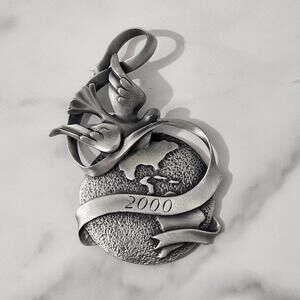 3/$25 2000 Avon Source of Fine Collectibles Pewter Peaceful Millennium Ornament